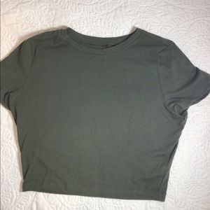 Wild Fable Army Green Crop Top Size Medium